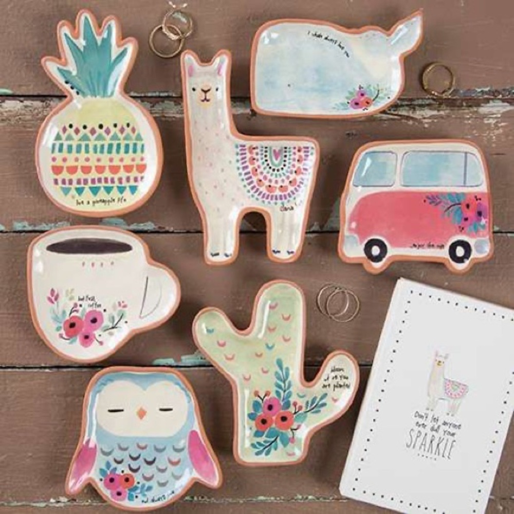 Natural Life Live Happy Collection “Santa Fe Llama” Jewelry Dish Holder - Picture 2 of 10